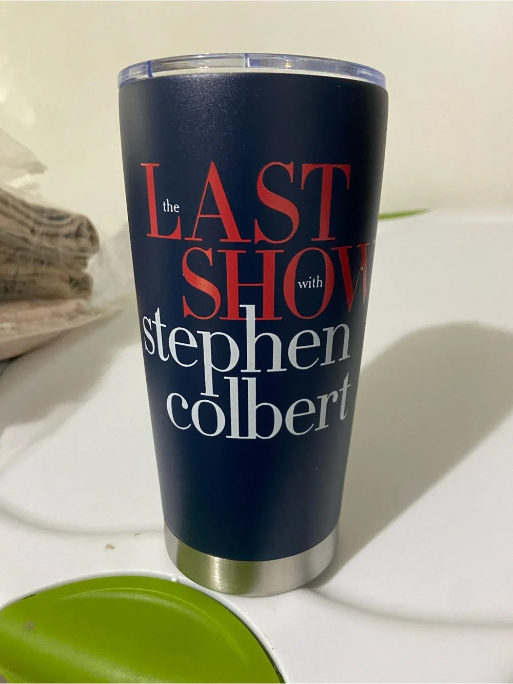 The Last Show with Stephen Colbert Dark Blue Stainless Steel Insulated Tumbler
